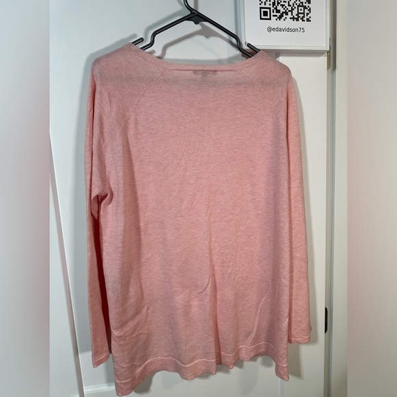Eileen fisher lightweight pink high low sweater super soft lyocell cotton silk - Picture 7 of 9